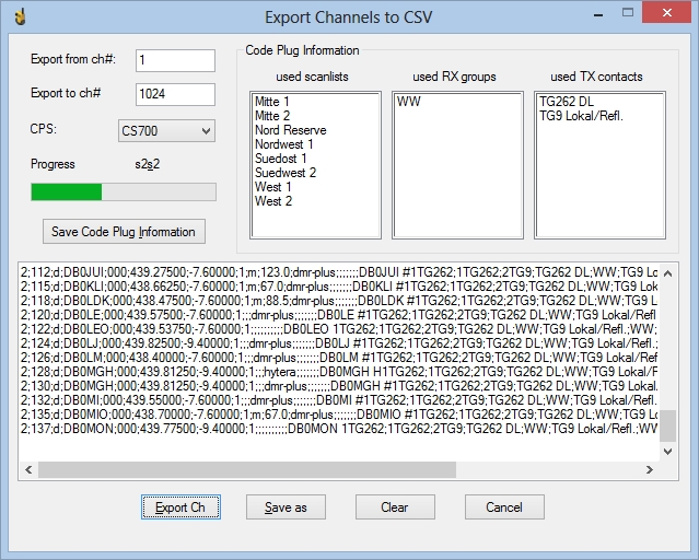 Channel Export
